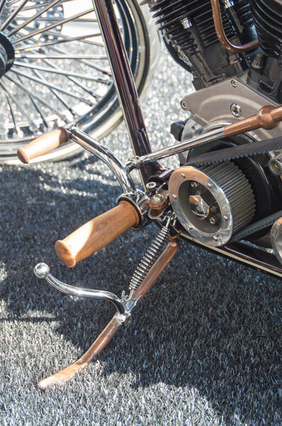 footrest and pedal start vintage motorcycle