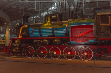 Rusya, Saint-Petersburg, 15, Kasım, 2017 - buharlı lokomotif ben