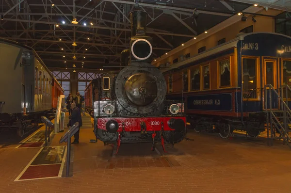 Rusia, San Petersburgo, 15 de noviembre de 2017 - Museo del Ferrocarril Interior , — Foto de Stock