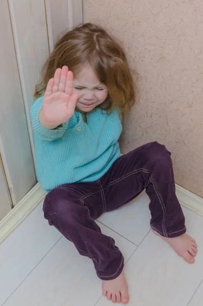 The abuse of a child, violence and social problems — Stock Photo, Image