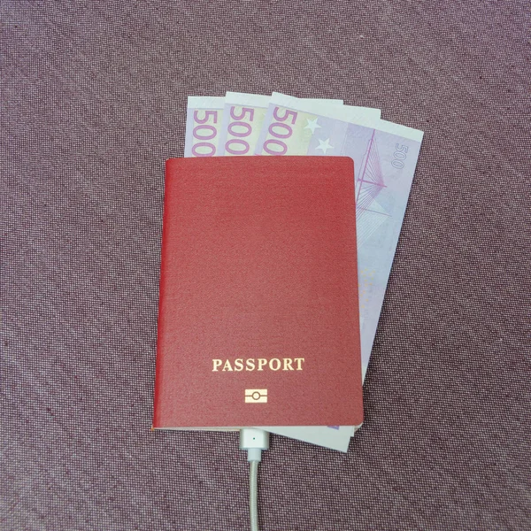 Textura de tela es un pasaporte de un ciudadano del país con th — Foto de Stock