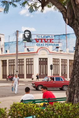 Matanzas, Cuba - 5 Şubat 2008. Matanzas, Küba'nın sömürge şehrin merkezine caddelerinden biri.