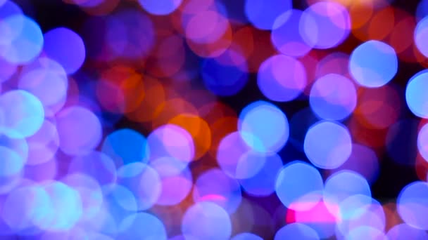 Lampes de nuit déconcentrées, fond bokeh coloré flou .