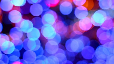 Ufuk gece sokak ışıkları, bulanık renkli bokeh arka plan.
