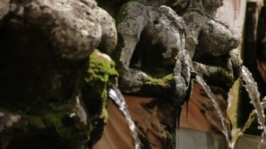 Goa Gajah tapınakta fil Mağarası tapınağın çeşmeleri. Ubud, Bali Adası, Endonezya.