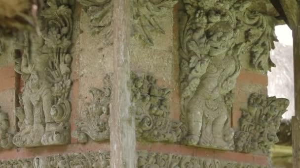 Архітектура деталі Тамані Ayun храму, знаменитий місце зацікавленості в Балі. Індонезія. — стокове відео