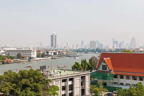 Bangkok, vista panorámica. Río Chao Phraya. Tailandia . — Foto de Stock