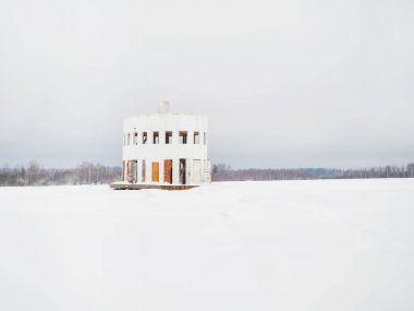 Nikola Lenivets, Rusya-15 Ocak 2017. Artobject Alexander Brodskiy tarafından 