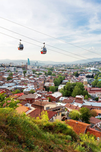 Panorama view of Tbilisi, capital of Georgia country. 