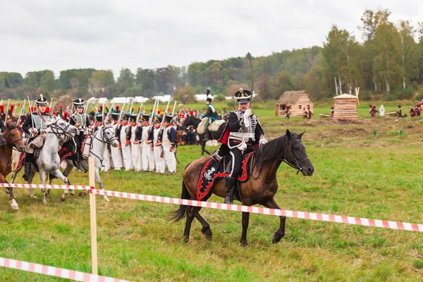 Borodino, russland - 06. September 2015 - Nachstellung der Schlacht — Stockfoto