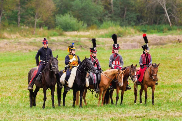 BORODINO, RUSIA - 06 de septiembre de 2015 - Representación de la batalla — Foto de Stock