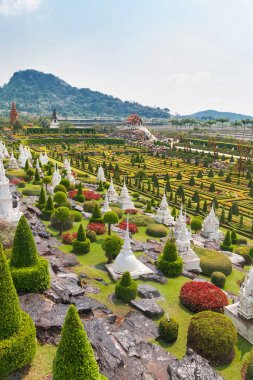 Nong Nooch Tropical Garden Pattaya, Tayland. Resmi Bahçe Manzaralı.