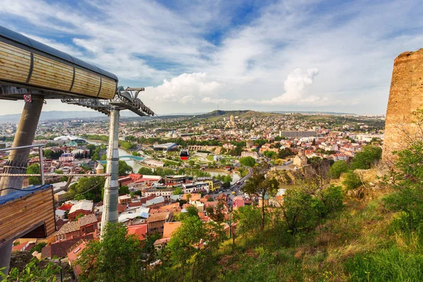 Vista panorámica de Tbilisi desde la estación de cable. Georgia . — Foto de Stock