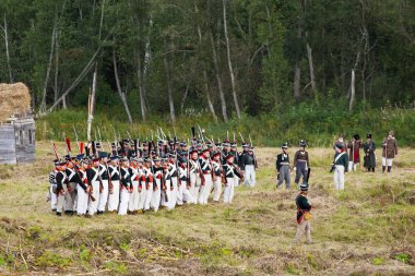 Borodino, Rusya Federasyonu - 02 Eylül 2017 - canlandırma ortasındayken