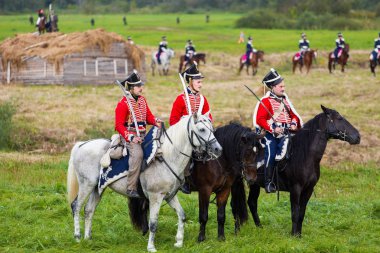Borodino, Rusya Federasyonu - 02 Eylül 2017 - canlandırma ortasındayken