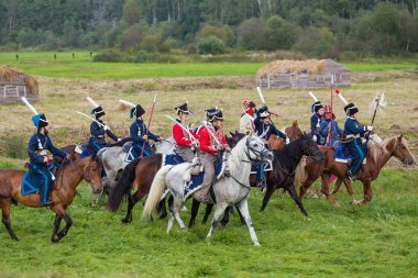 Borodino, Rusya Federasyonu - 02 Eylül 2017 - canlandırma ortasındayken