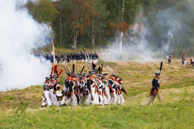 Borodino, Rusya Federasyonu - 02 Eylül 2017 - canlandırma ortasındayken