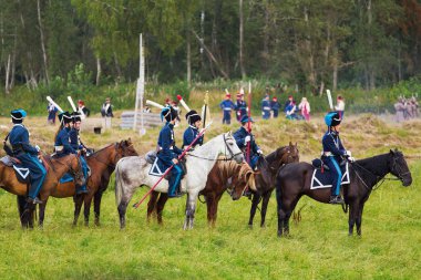 Borodino, Rusya Federasyonu - 02 Eylül 2017 - canlandırma ortasındayken