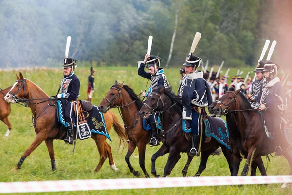 Borodino, russland - september 02, 2017 - nachstellung der schlacht — Stockfoto