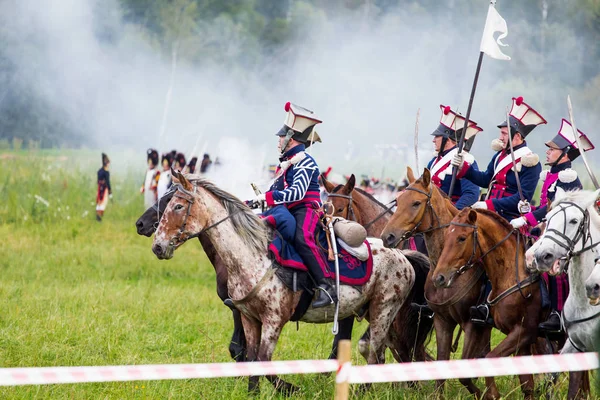 Borodino, russland - september 02, 2017 - nachstellung der schlacht — Stockfoto