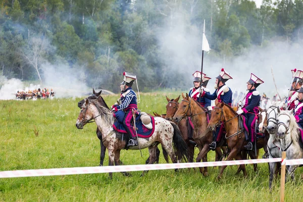 Borodino, russland - september 02, 2017 - nachstellung der schlacht — Stockfoto