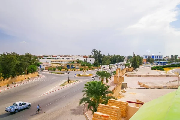 Передмістя Кайруан місто, Туніс. Панорама перегляд перехресті зверху. — стокове фото