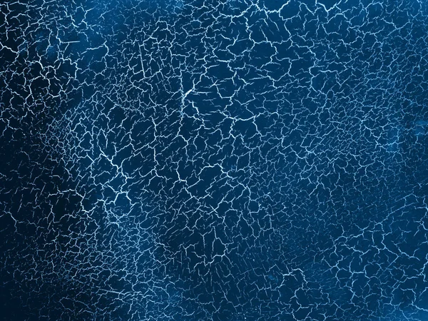 Sötétkék textúra ezüst repedésekkel. Craquelure-hatású felület. — Stock Fotó