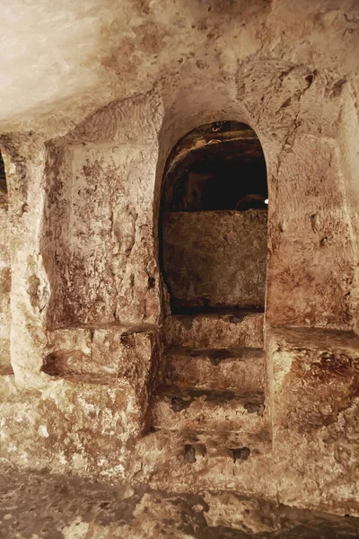 Antiguo Cementerio Cristiano Catacumbas San Pablo Famoso Hito Histórico Rabat —  Fotos de Stock