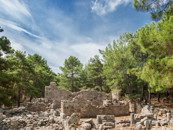 Ruinas Phaselis Ciudad Griega Romana Costa Lycia Antigua Monumento Arquitectónico —  Fotos de Stock