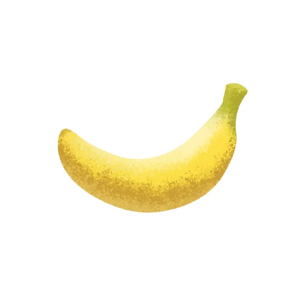 Banane dans un style plat moderne avec une texture bruyante — Photo