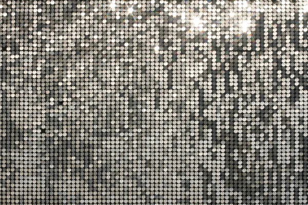 Stříbrným pozadím mozaika s světlé skvrny a hvězdy — Stock fotografie