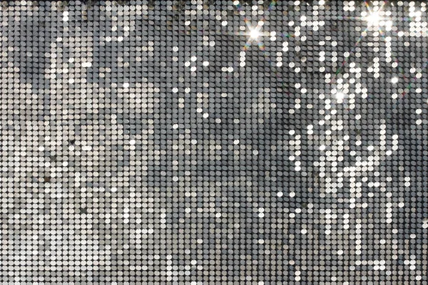 Mosaico de fondo plateado con manchas de luz y estrellas — Foto de Stock