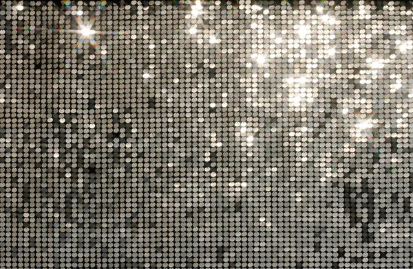 Mosaico de fondo plateado con manchas de luz y estrellas — Foto de Stock