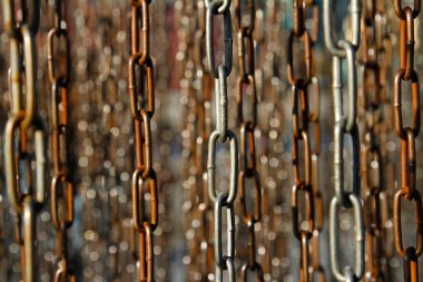 Arka plan eski paslı metal zincirleri