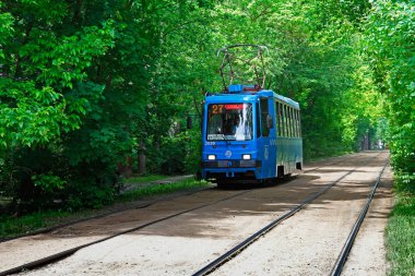 Mavi şehir tramvay modeli Lm-99ae (71-134a), Moskova