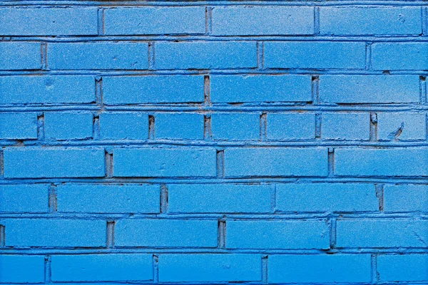 Blue brick wall as background or texture