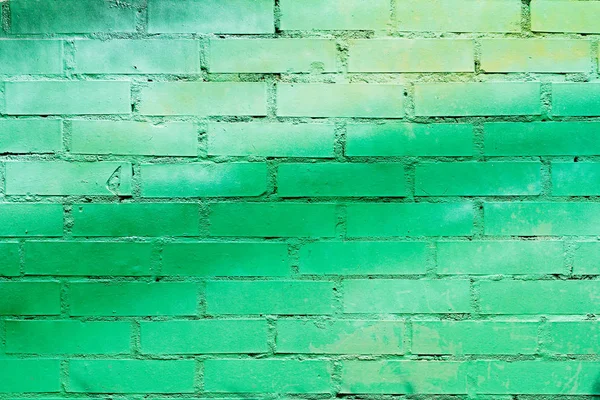 Pared de ladrillo verde como fondo o textura — Foto de Stock