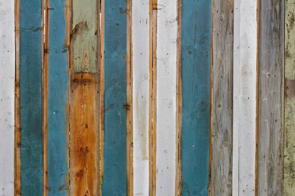 Antigua pared de madera colorida como fondo o textura — Foto de Stock