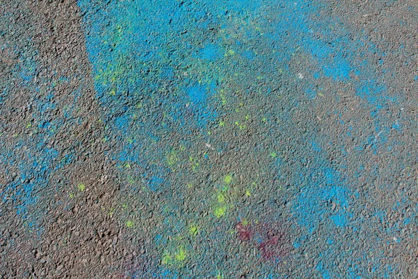 Bunter Asphalt Nach Dem Fest Der Farben Holi — Stockfoto