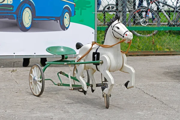 Pushkino Moskauer Region Russland Juli 2019 Vintage Horse Dreicycle Auf — Stockfoto