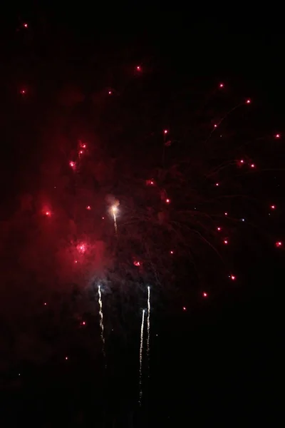 Fuochi Artificio Del Luglio Sopra Manhattan New York — Foto Stock