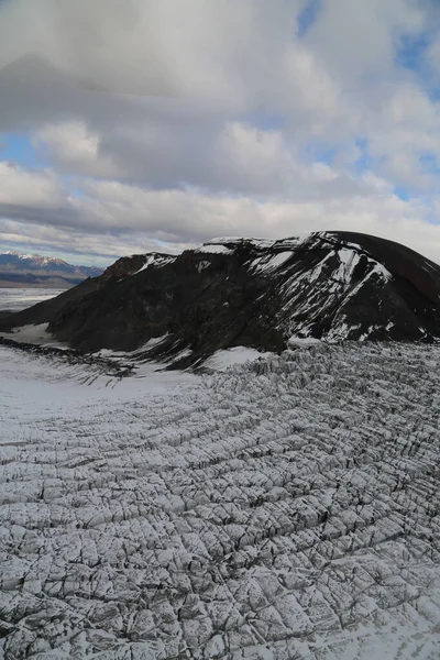 Αθέατη Ισλανδία Και Ενεργό Ηφαίστειο Hecla — Φωτογραφία Αρχείου