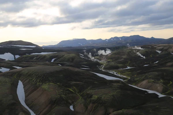 Unique Icelandic Views Helicopter — Stock Photo, Image