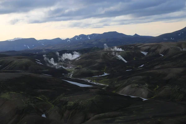 Uniek Ijslands Uitzicht Vanuit Helikopter — Stockfoto