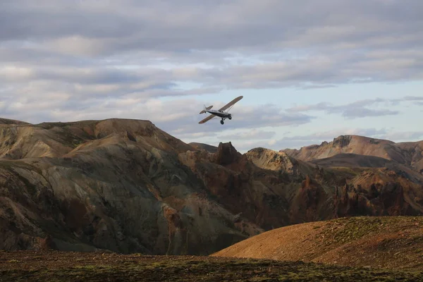 ヘリコプターからのユニークなアイスランドの景色 — ストック写真