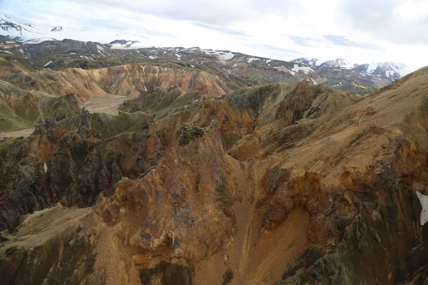 ヘリコプターからのユニークなアイスランドの景色 — ストック写真