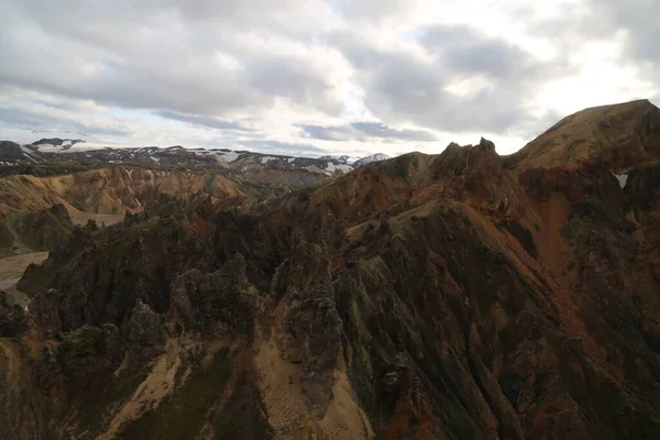 Vistas Islandesas Únicas Desde Helicóptero — Foto de Stock