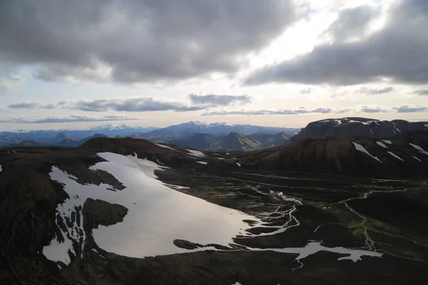 Unique Icelandic Views Helicopter — Stock Photo, Image