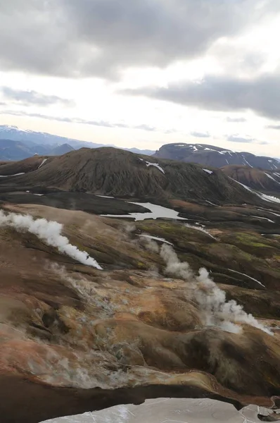 Wyjątkowe Widoki Islandii Helikoptera — Zdjęcie stockowe