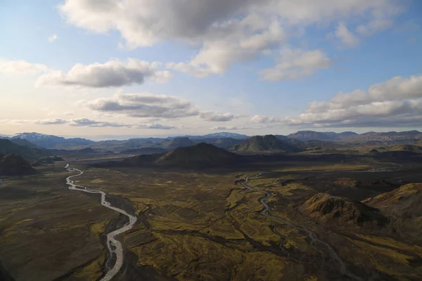 Unique Icelandic Views Helicopter — Stock Photo, Image